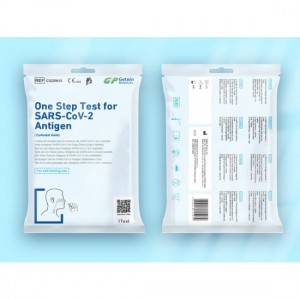 Dansk vejledning på print til GP Getein Antigen Test kit, 10 stk