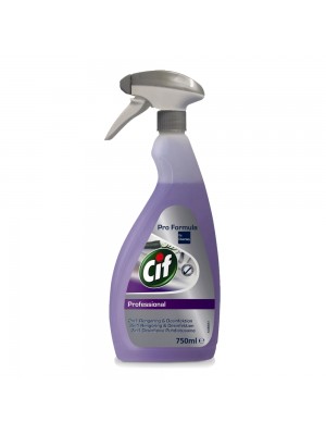 Cif Professional 2-i-1 Rengøring & Desinfektion Spray, 750 ml