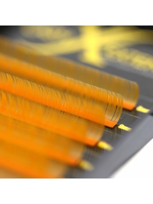 Colour Natural Lash Mini Tray Orange, C curl mix, 8-13, 0.07 mm