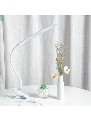 Arbejdslampe med klemme til bord, USB-LED, Hvid