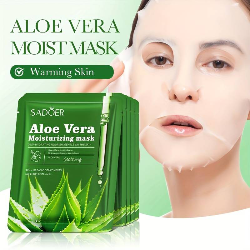 Aloe Vera Moisturizing Sheet mask, Ansigtsmaske, Sadoer
