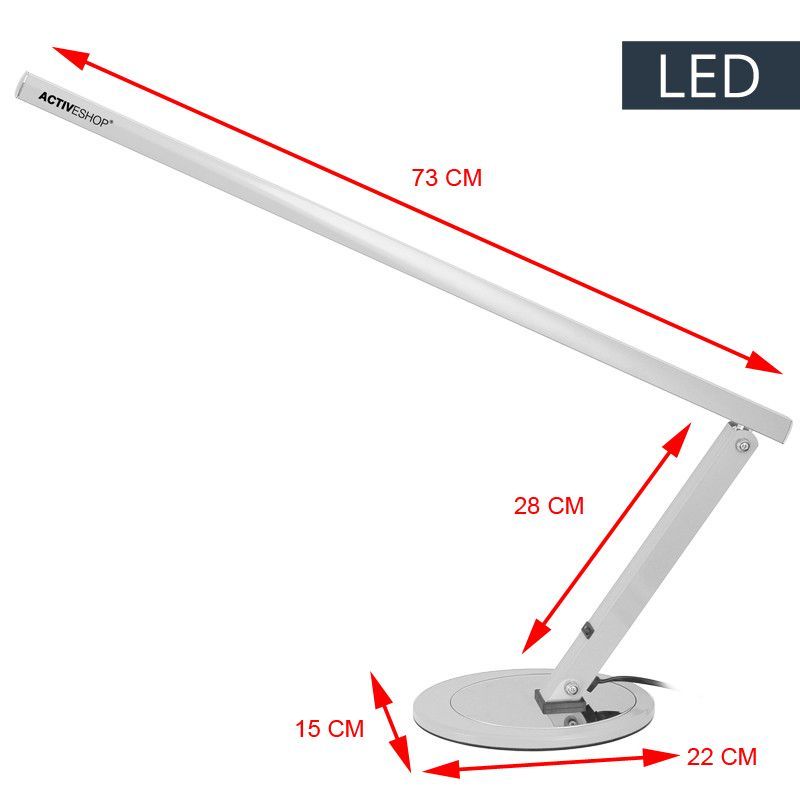 Arbejdslampe til neglebord og manicure, LED, Hvid