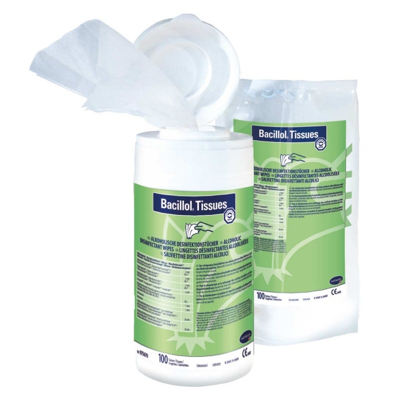 Bacillol Tissues / wipes Refill, med alkohol til desinfektion af overflader, 100 stk