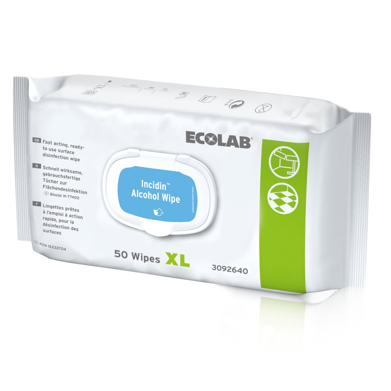ECOLAB Incidin Alcohol Wipe, 100 stk