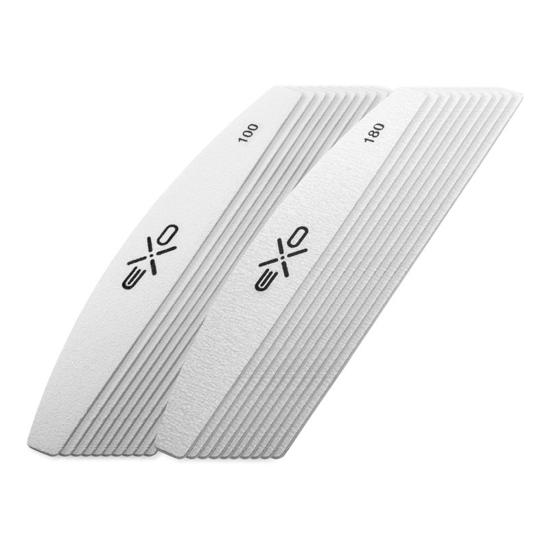 EXO metalkerne, base i metal til halvmånefile inkl. 20 stk korn / grit 100/180