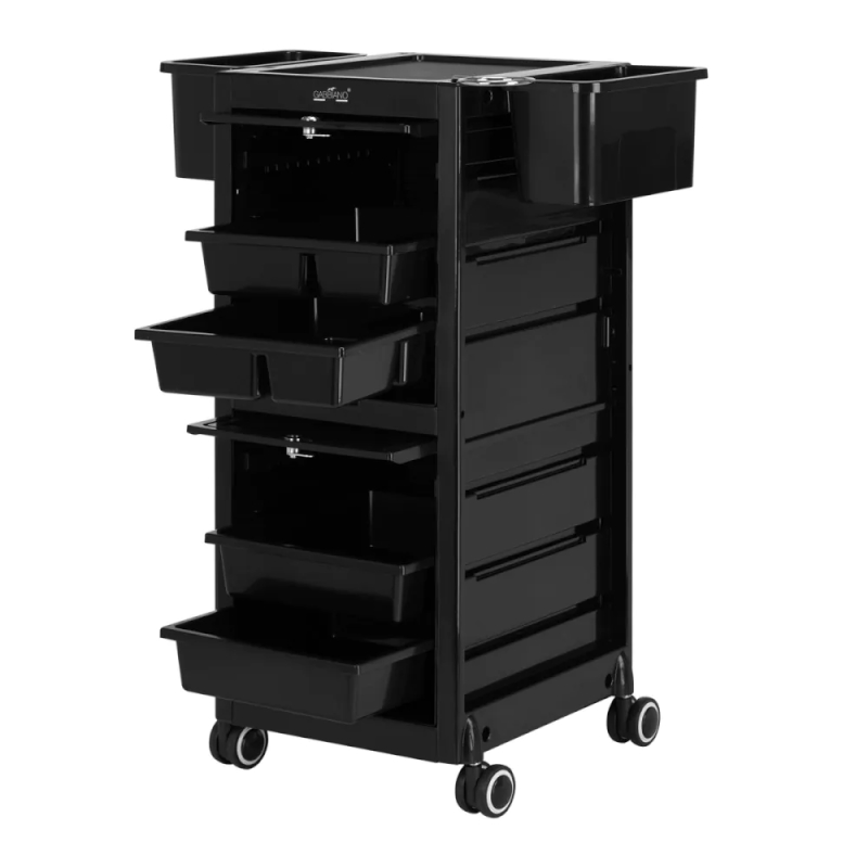 Frisørtrolley med 4 skuffer og sideholdere til frisørudstyr, Gaggia 68C