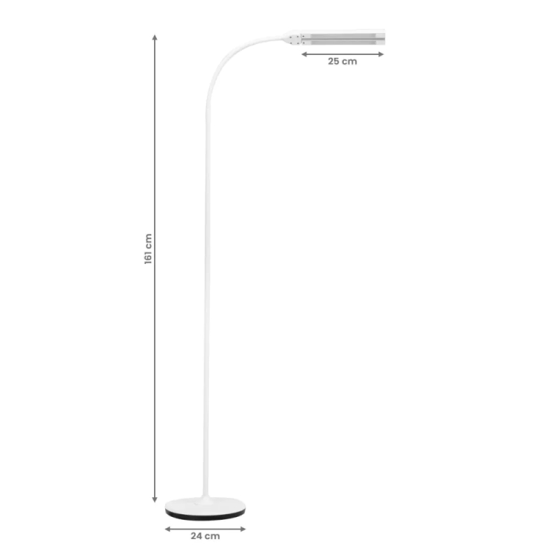 GLOW 7120 DUAL LED-lampe med gulvstander, Hvid