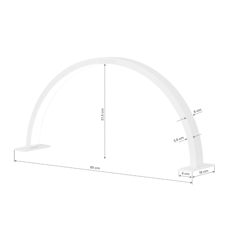 GLOW ARCHE II Half Moon LED-lampe, Hvid