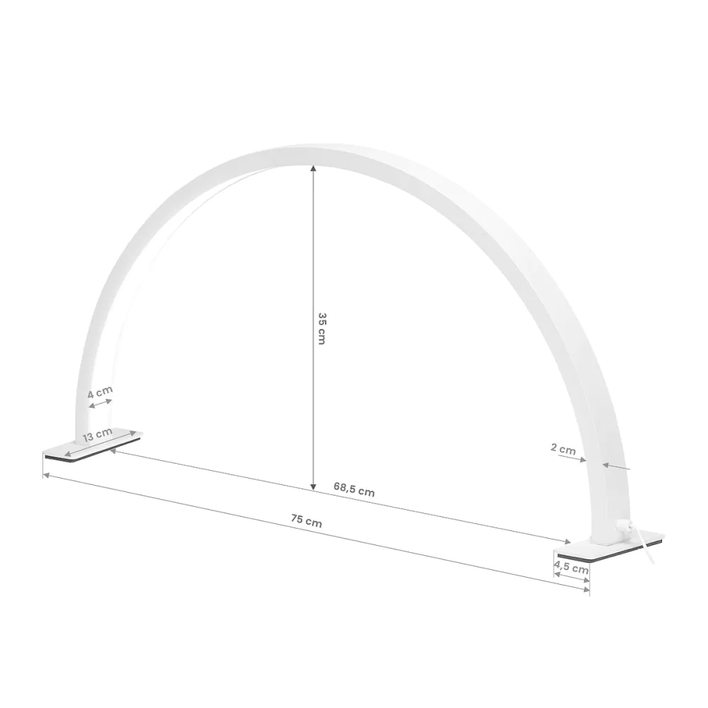 GLOW ARCHE III Half Moon LED-lampe, Hvid