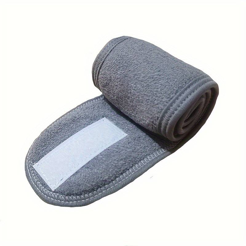 Frotté hårbånd med velcro, Grå