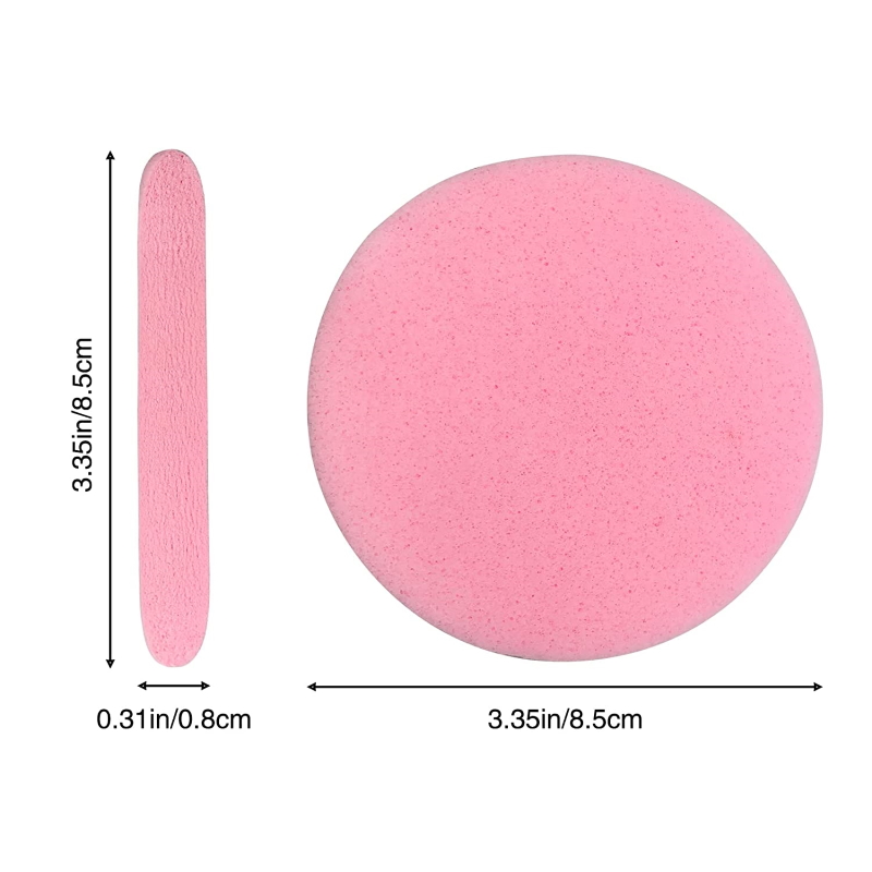 Komprimeret svamp, 12 styk pink