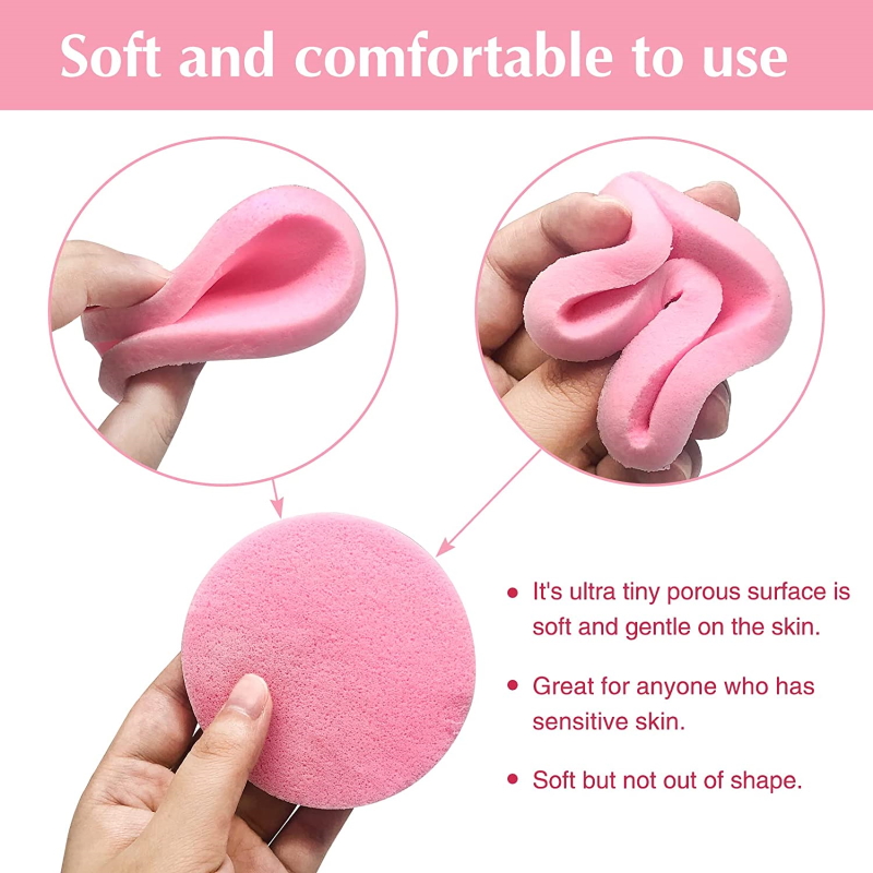 Komprimeret svamp, 12 styk pink