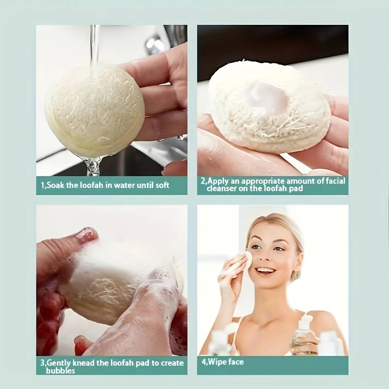 Loofah ansigtssvamp, 3 styk