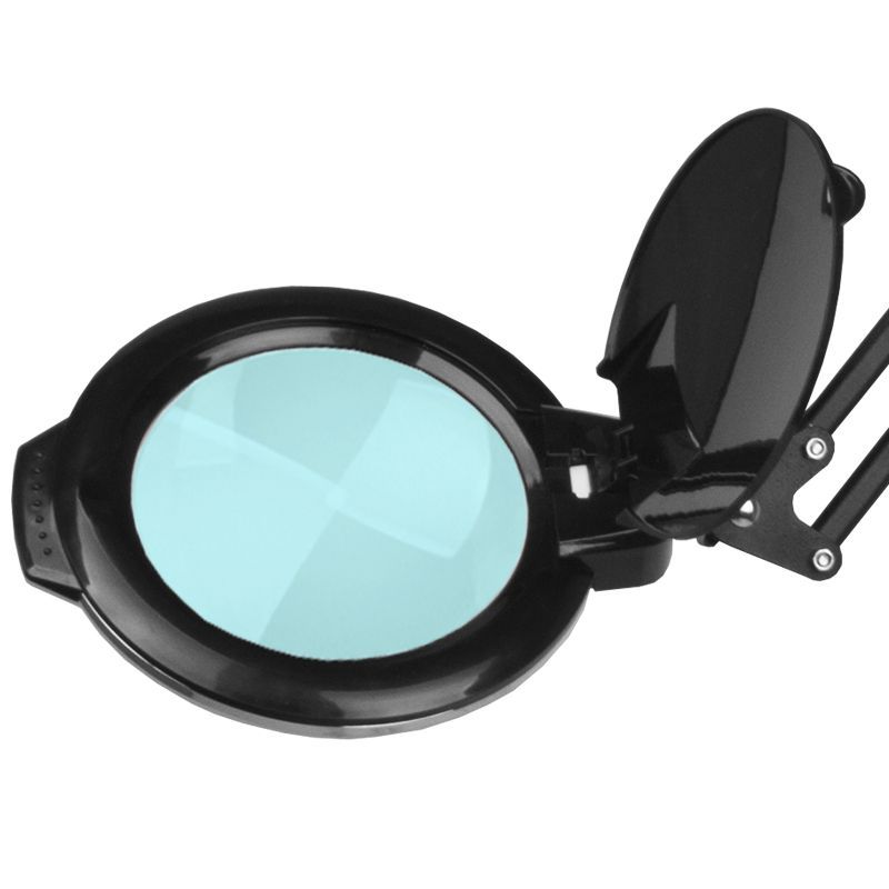 LED Luplampe med gulvstativ, LuxLight 8013/6, Sort