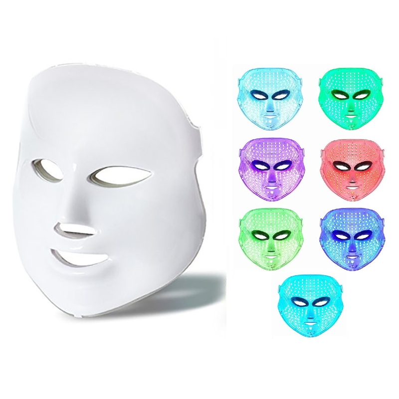 LED Lysterapi maske PDT med 7 farver