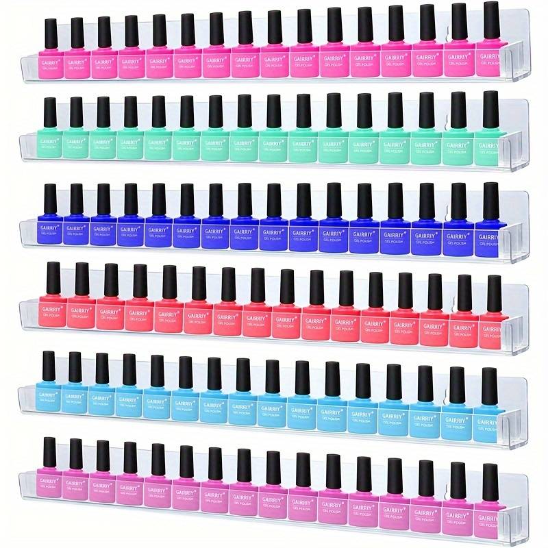 Neglelak hylde i klar akryl / plexiglas, 8 styks pakning