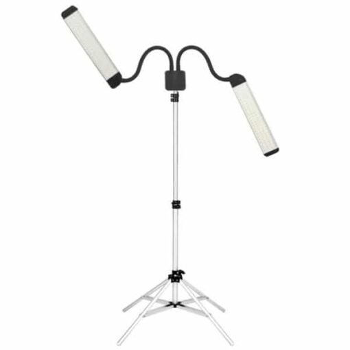 LED Gulvlampe,  Arbejdslampe med 2 fleksible arme