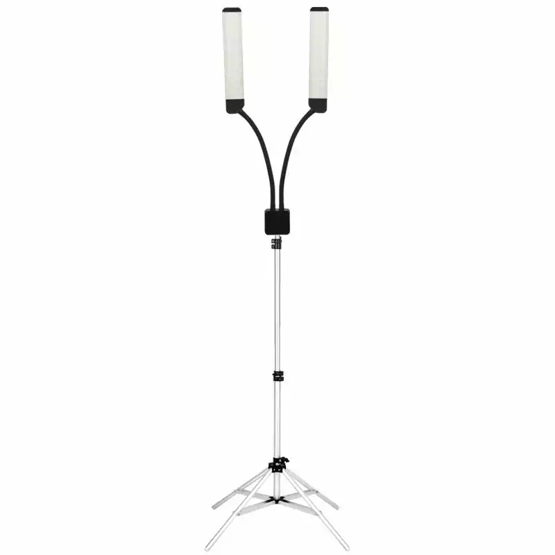 LED Gulvlampe,  Arbejdslampe med 2 fleksible arme