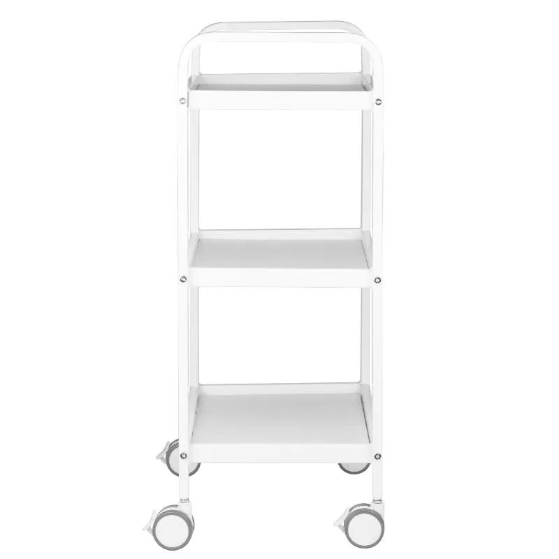 Rullebord med 3 hylder, Bonito HS9, Hvid