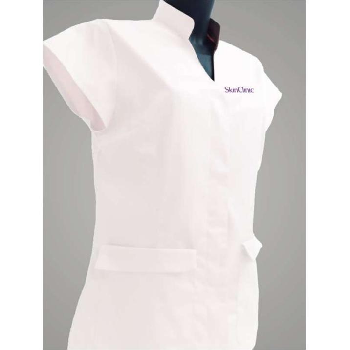 SkinClinic kittel med logo, str. XXL