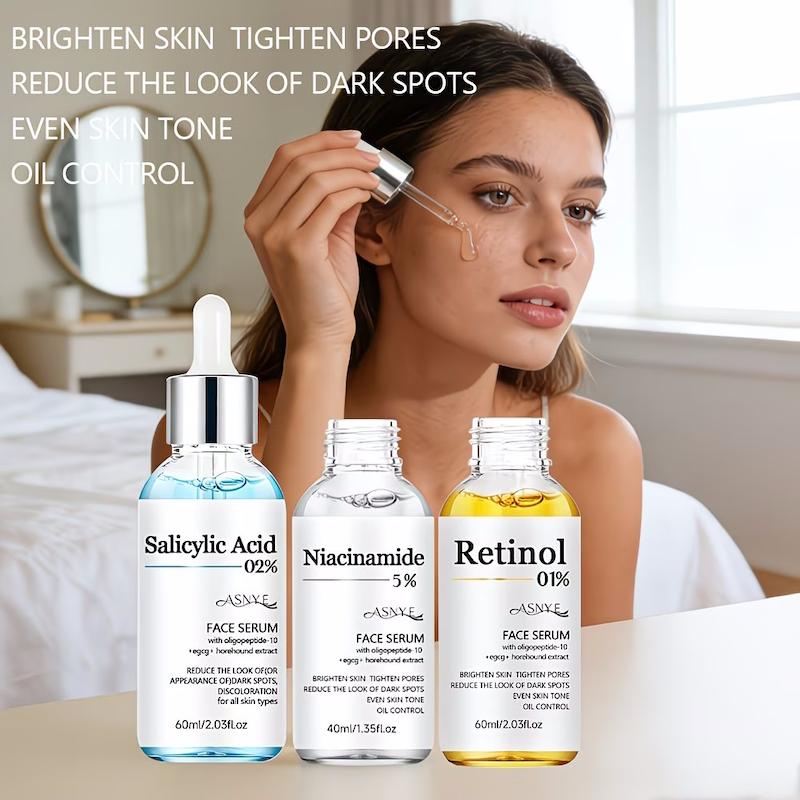 Serum sampak: Salicylsyre + Niacinamide + Retinol, 3 x 40 ml