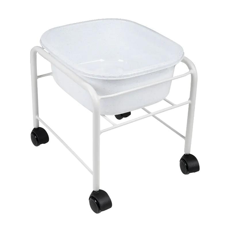 Fodbad trolley inkl. balje, hvid