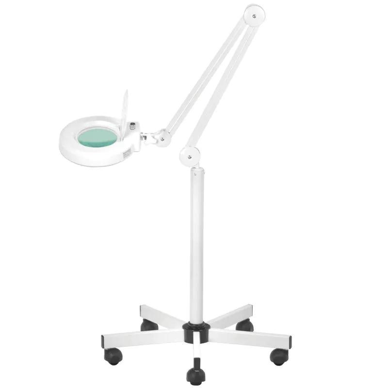 Luplampe model LUXLight S5-LED-L med 5 diopter, justering af lys og gulvstativ