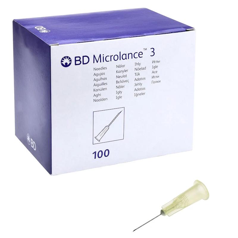 Kanyle 30G ½" (0,3 x 13 mm), 100 stk, BD Microlance 3