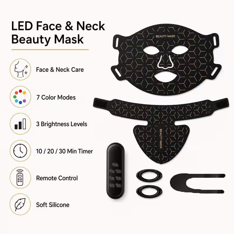 Lysterapi maske i silikone inkl. halsmaske