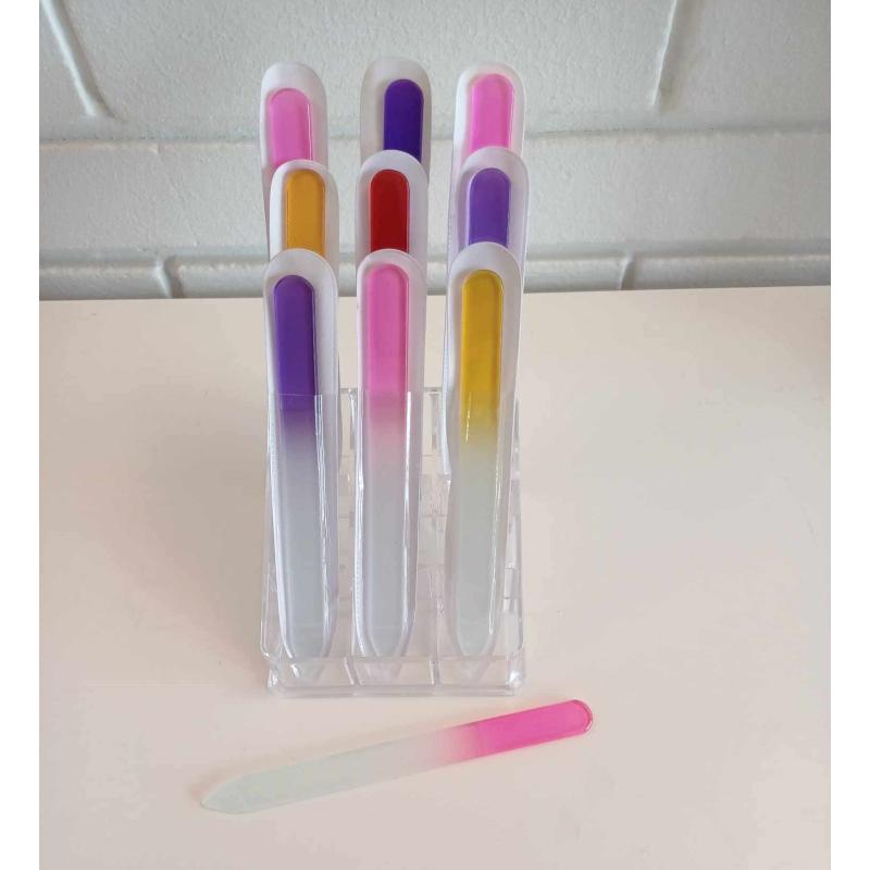 Glas neglefile i display, 10 stk