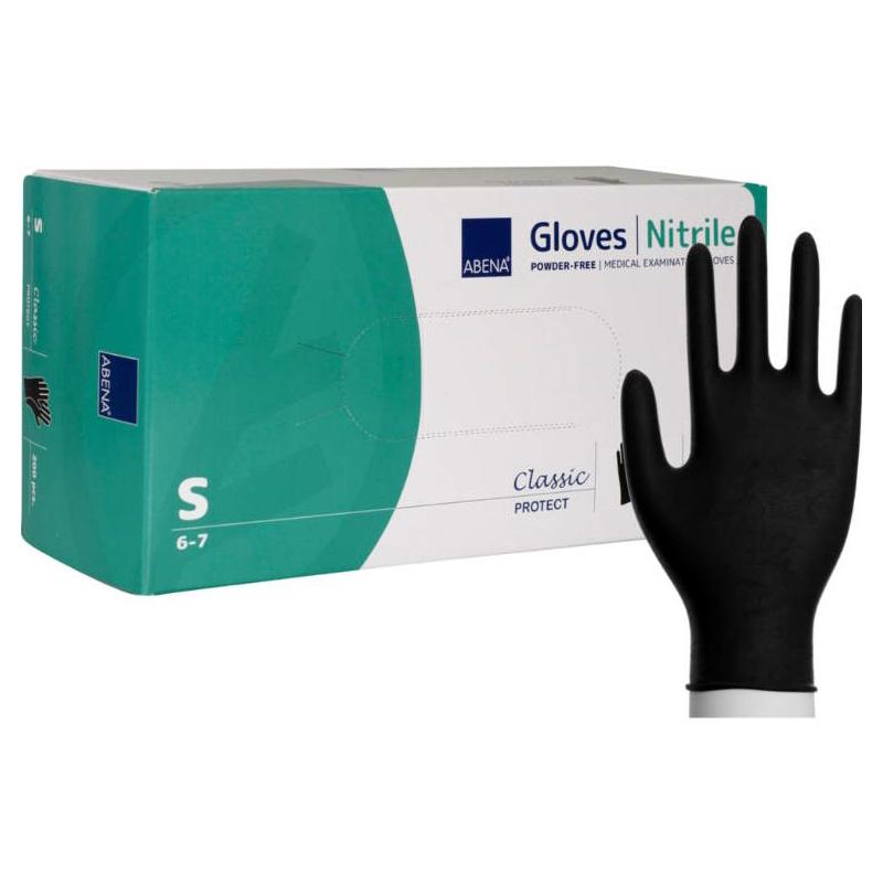 Nitrilhandsker, Small, Sorte, 10 x 200 stk, Abena Classic Protect