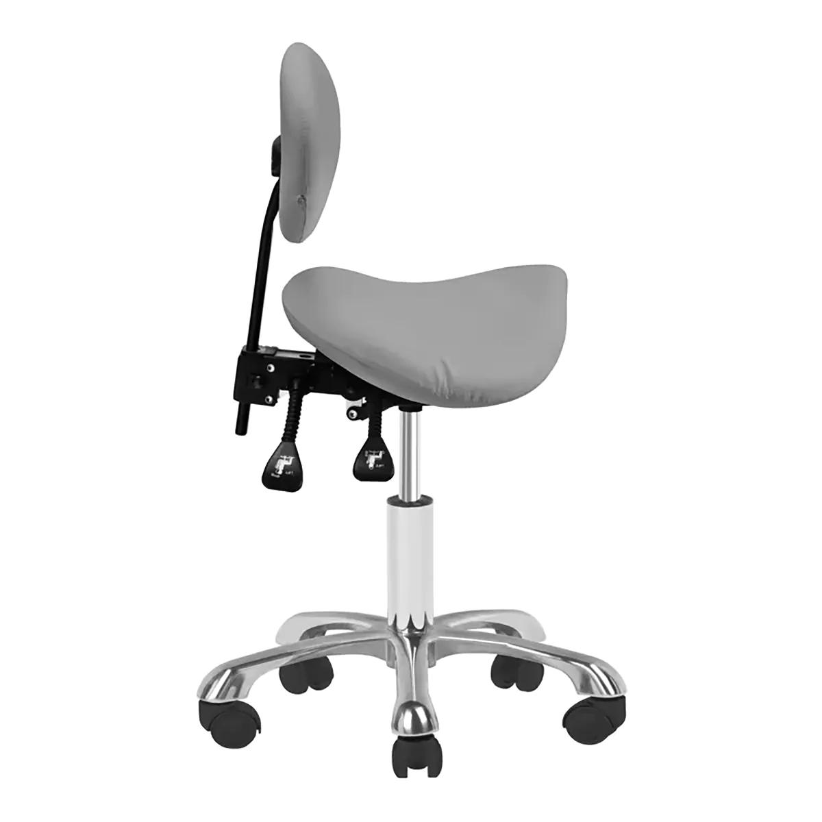 Ergonomisk sadelstol med ryglæn, grå, Bonito 2136