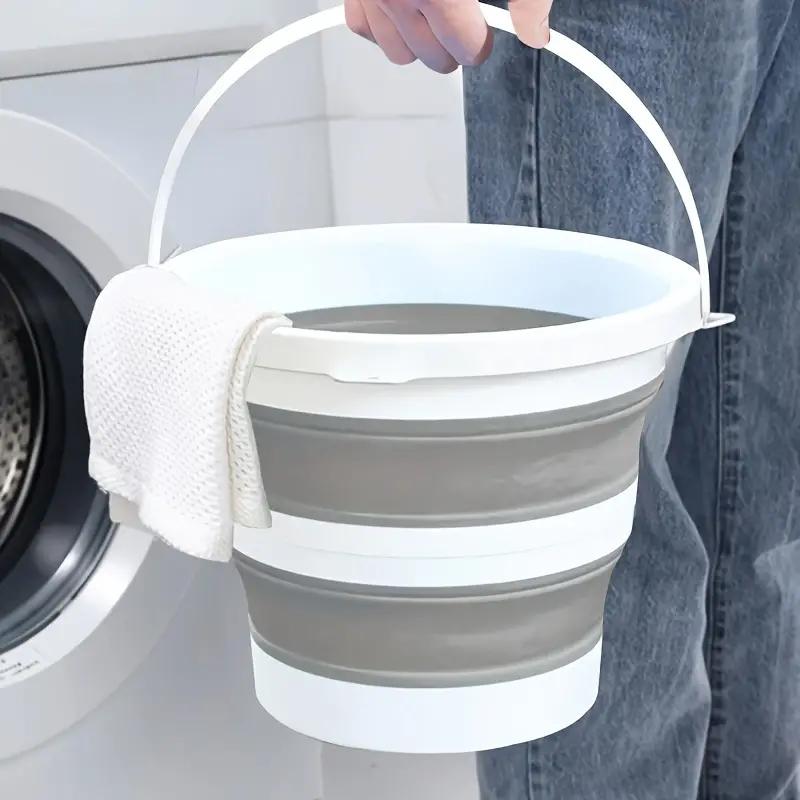 Sammenklappelig spand af silikone, grå