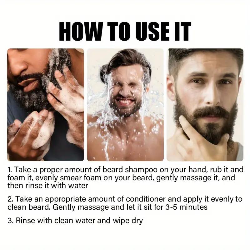Skægplejesæt, ROZINO Beard Shampoo og Conditioner