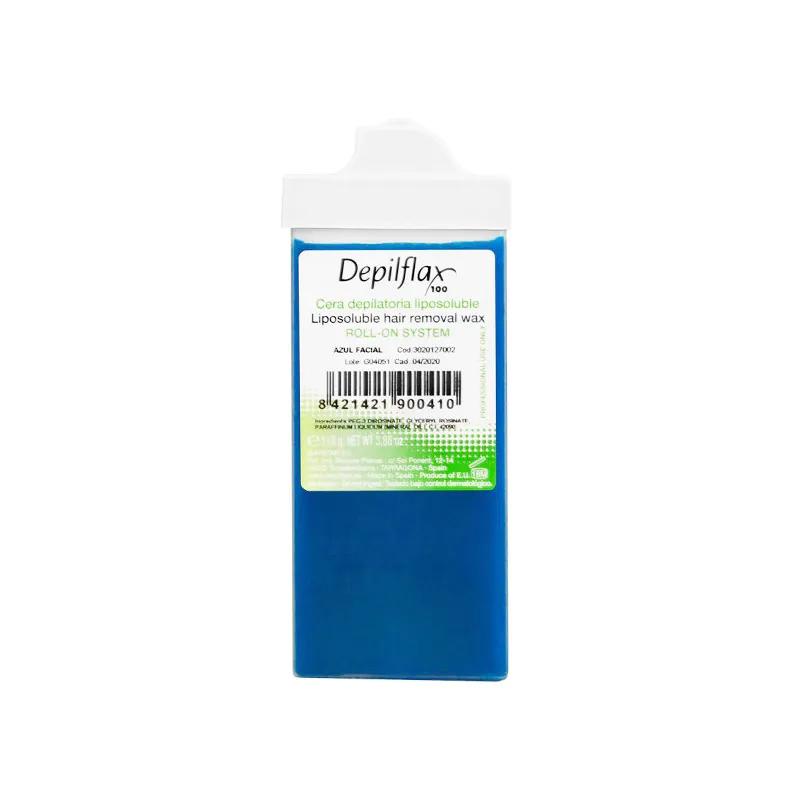 Vokspatron, Rullevoks til ansigt, Depilflax Azulen, 110 g