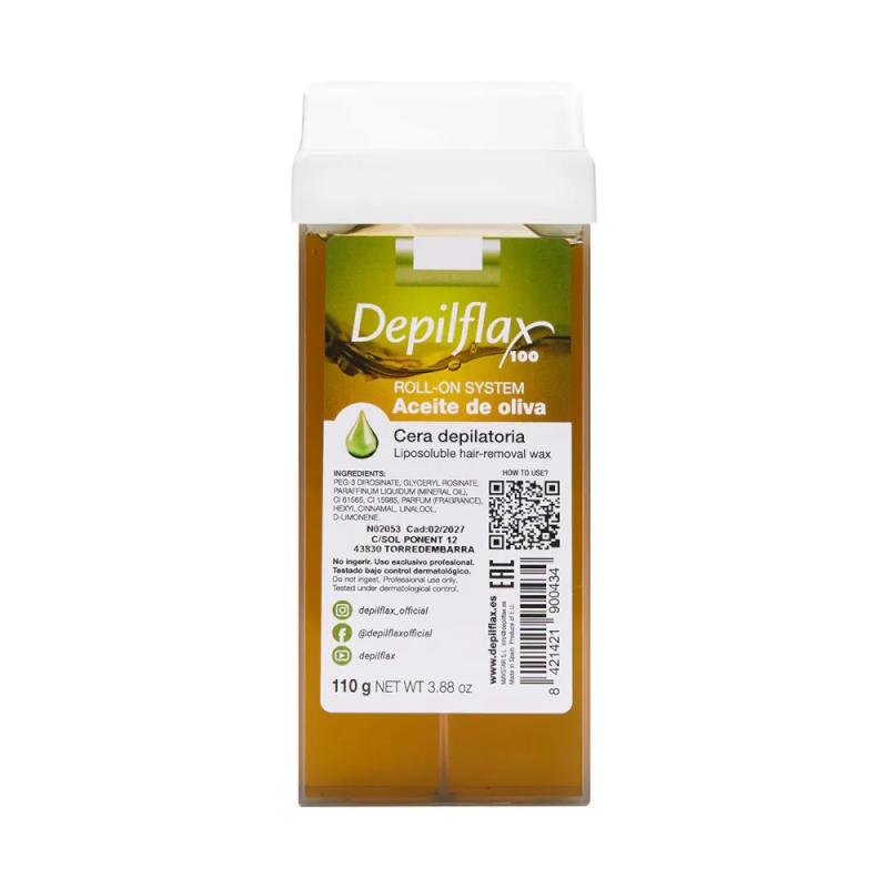 Vokspatron, Rullevoks, Depilflax Oliven, 110 g
