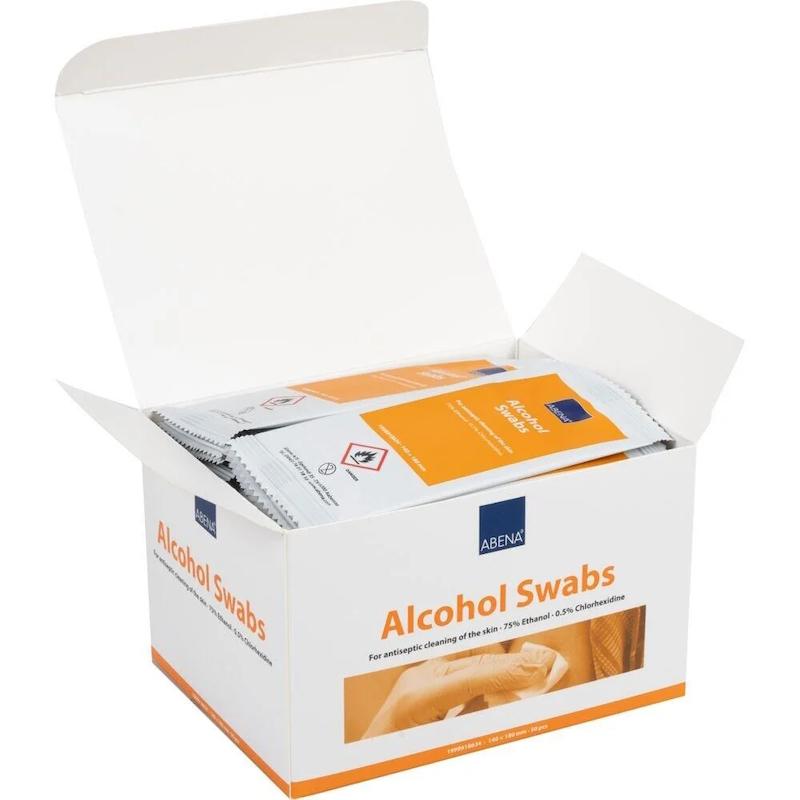 Alkoholserviet, ABENA, 14x18cm, 75% ethanol, 0.5% klorhexidin