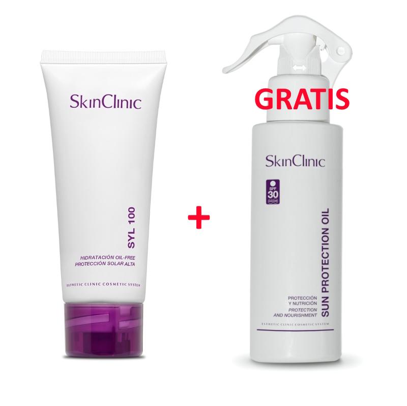 SkinClinic Solpakke: SYL 100 SPF30 + Sun Protection Oil