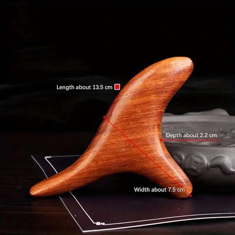 Gua Sha Massageværktøj i træ, Trekant