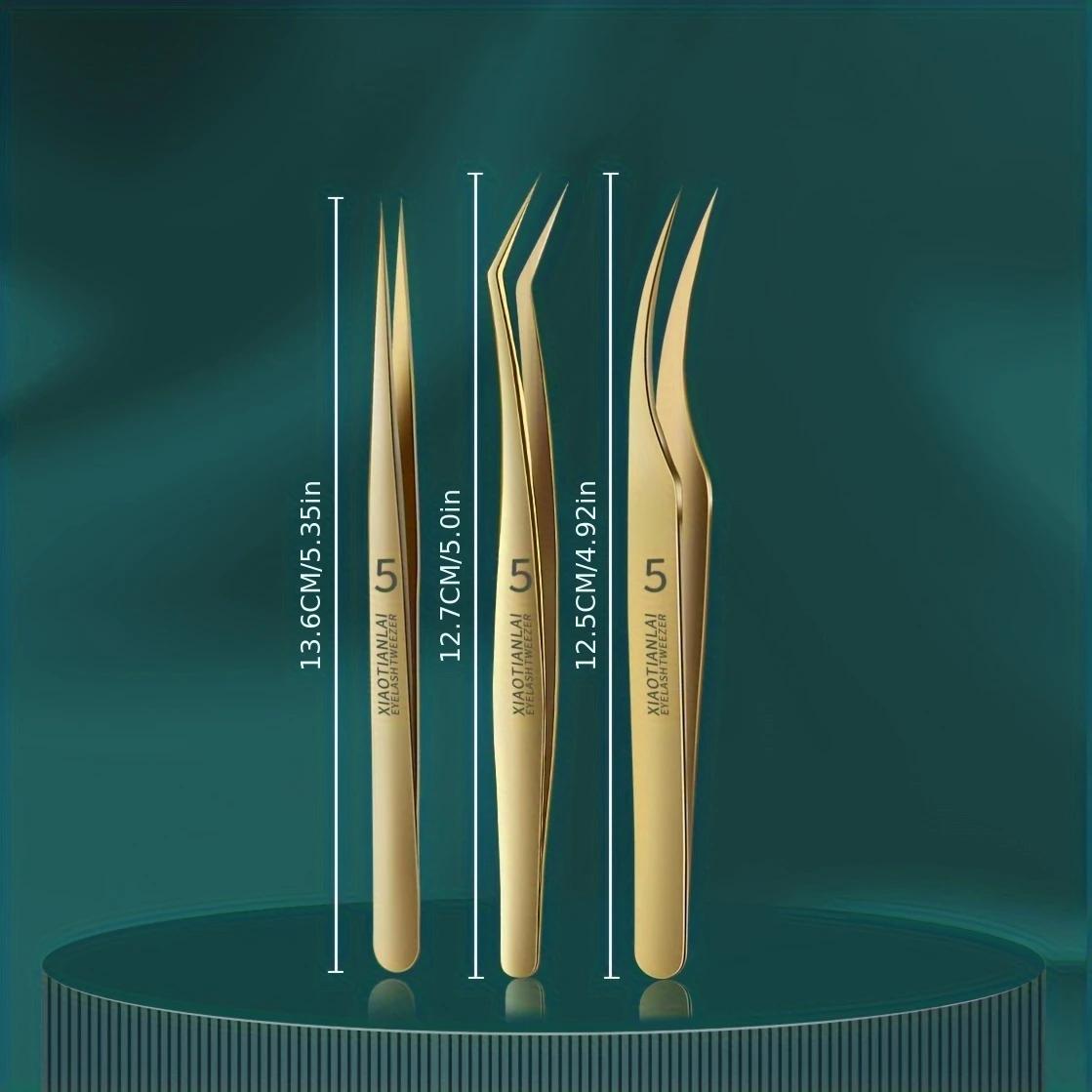 Tweezer sæt til Eyelash Extensions, 3 styk