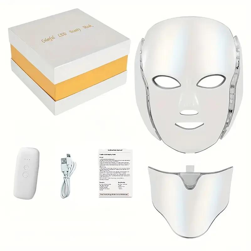 Lysterapi maske med hals, 7 farver Lysterapi maske med hals, 7 farver