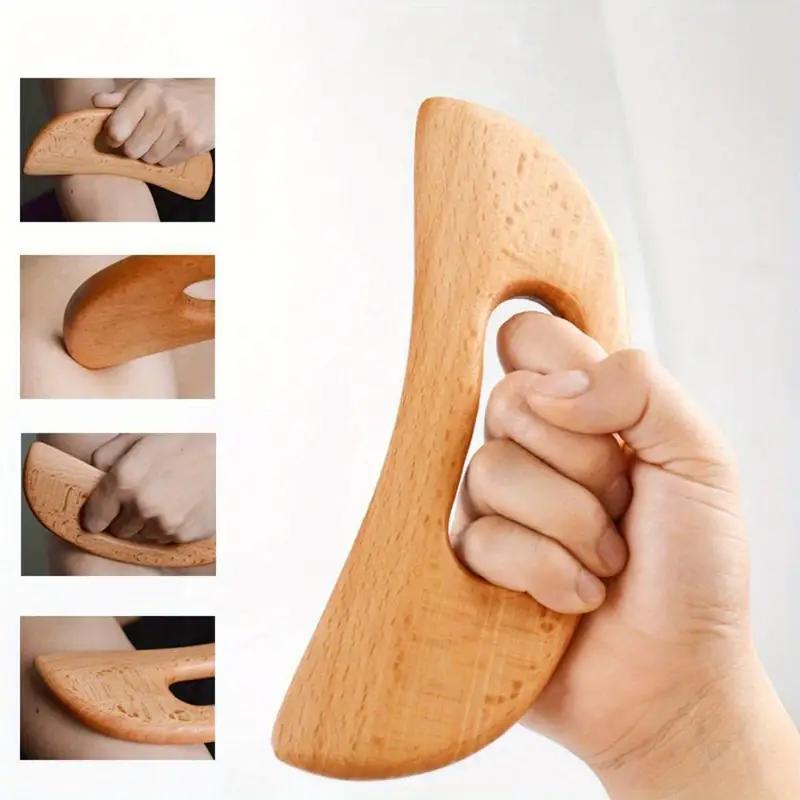 Gua Sha Massageværktøj i træ, Skraber