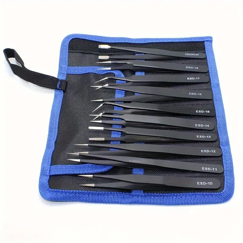 Precision Tweezer sæt med 10 pincetter