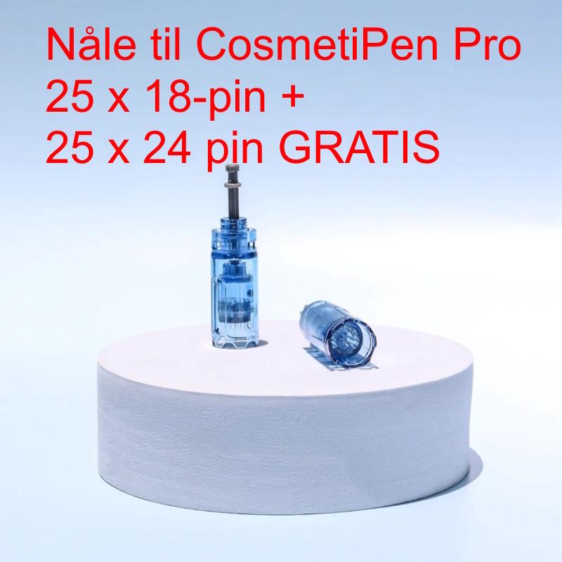 CosmetiPen Pro nålehoveder - 25 styk 18-pin + 25 styk 24-pin gratis