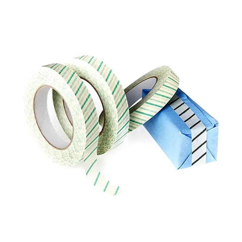 Indikatortape til autoklavering, rulle med 50 meter x 1,9 cm