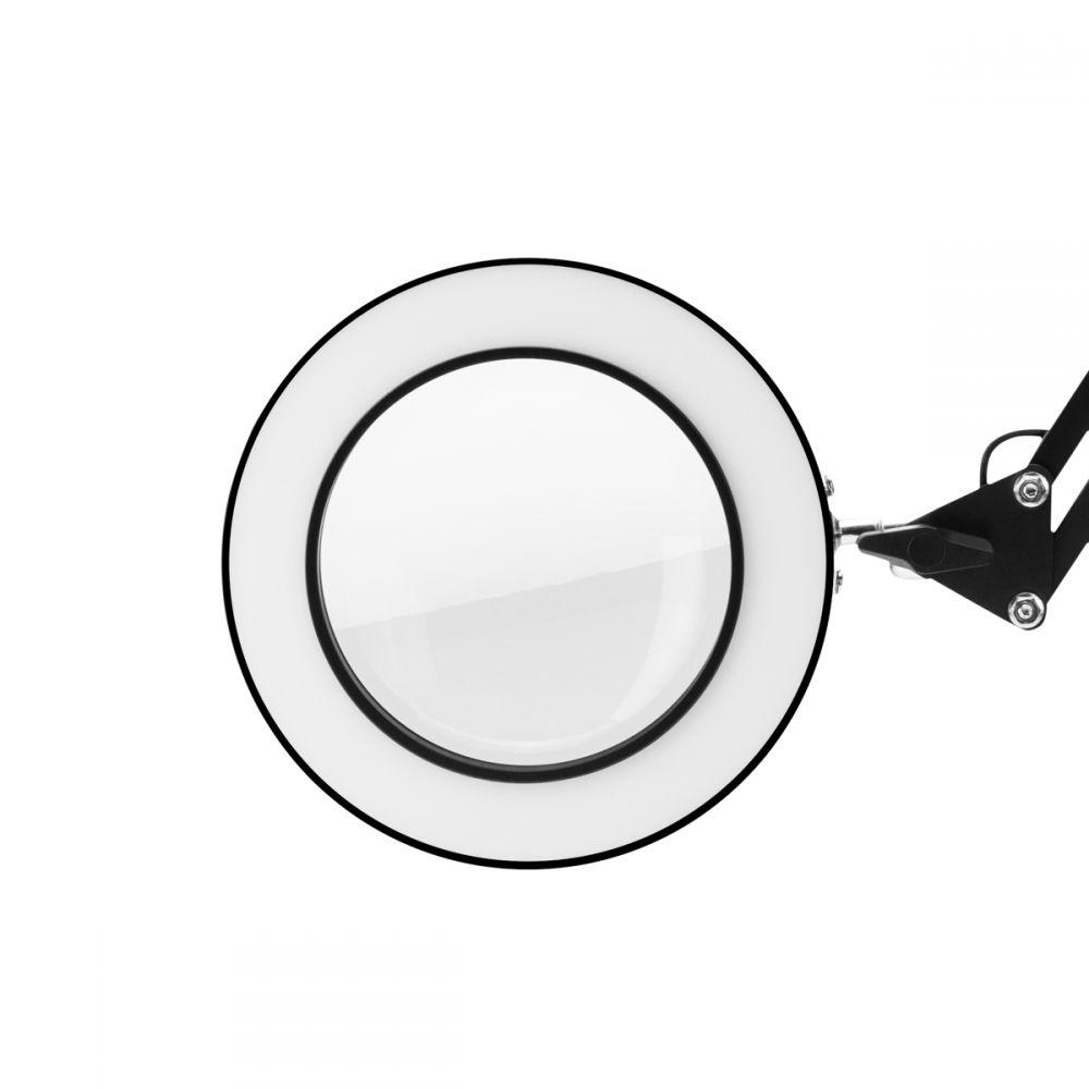 LED Luplampe til bord, 8 diopter, Sort, LUXLight 308