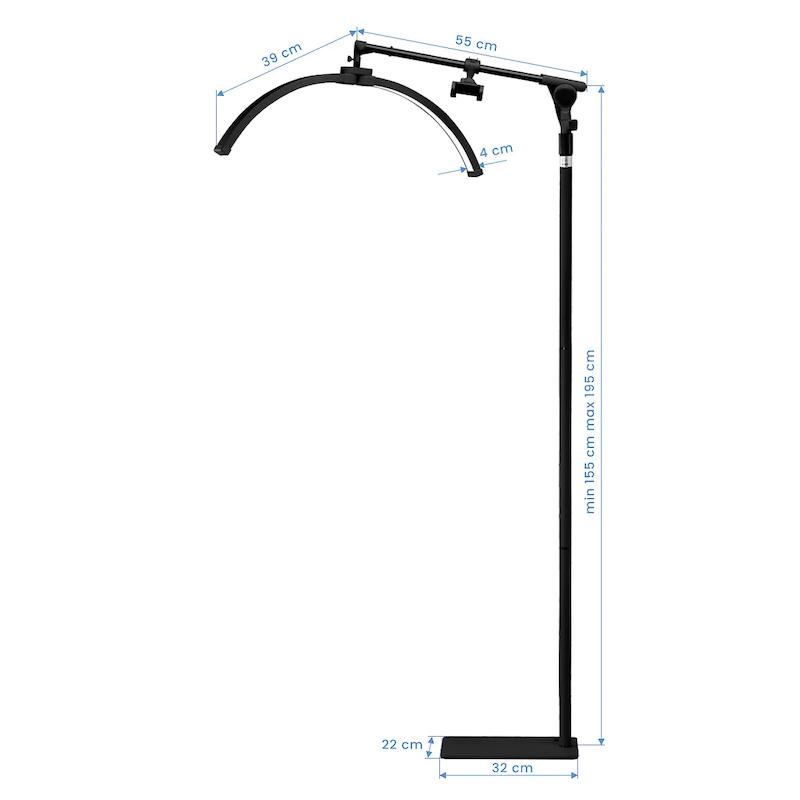 LUNA Half Moon lampe EX06, Sort