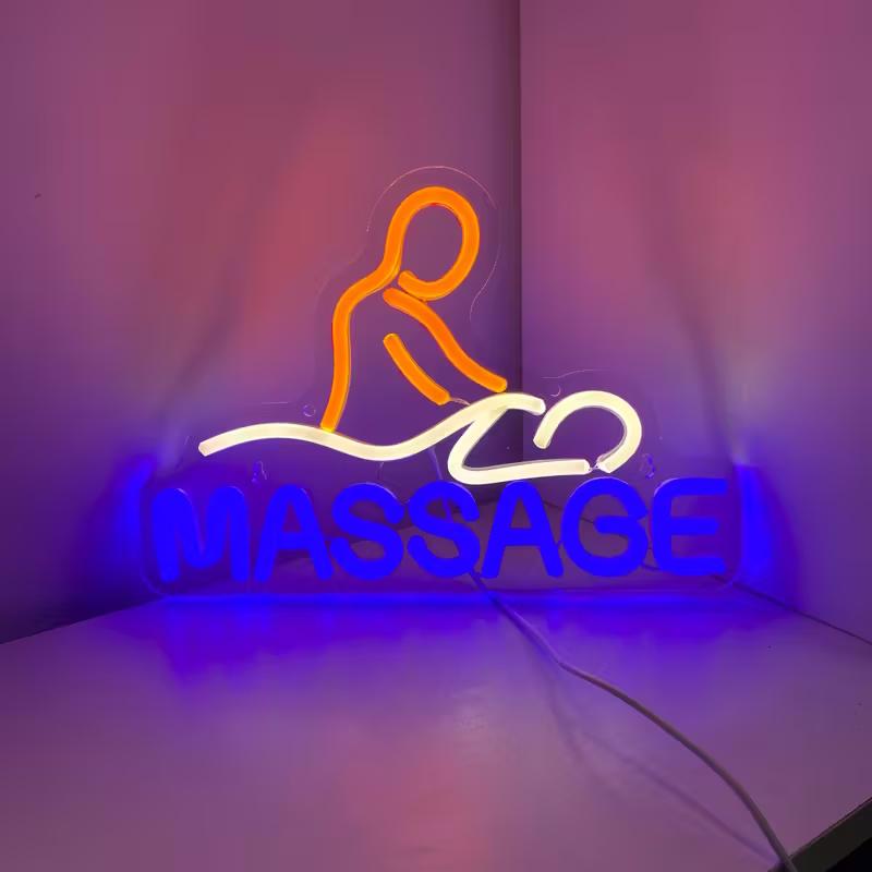 Neonskilt, MASSAGE