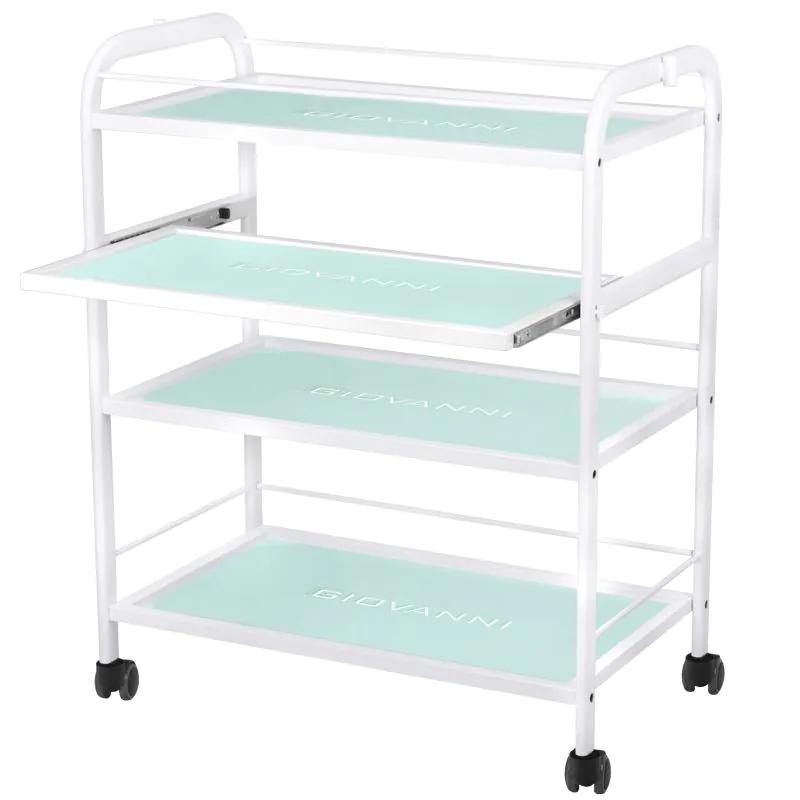 Rullebord med 4 glashylder, Bonito 0904B