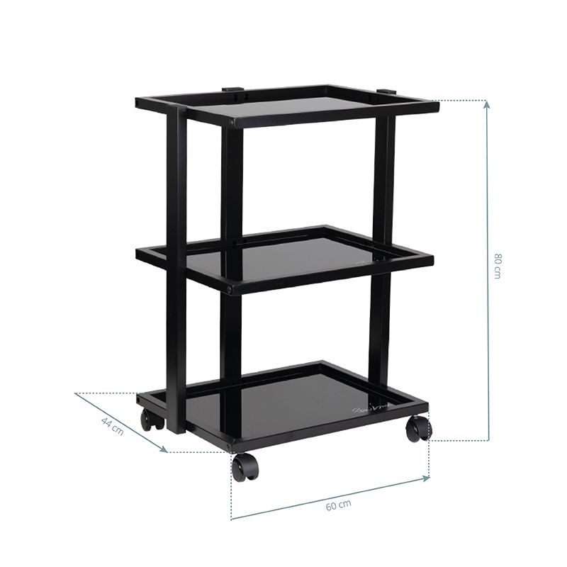 Sort rullebord med 3 glasplader, Pro Ink 1040